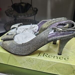 J.Renee Glittering Silver Heels